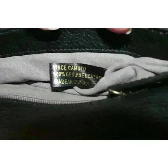 Vince Camuto Designer 100% Genuine Leather Handbag, Black and Pink Handbag - Picture 6 of 9